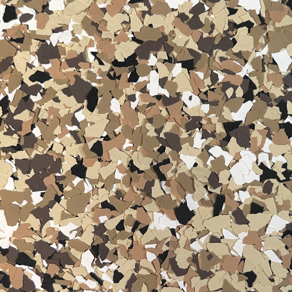 Saddle Tan 1/4 in. Epoxy Floor Flake Chips 25 lbs.