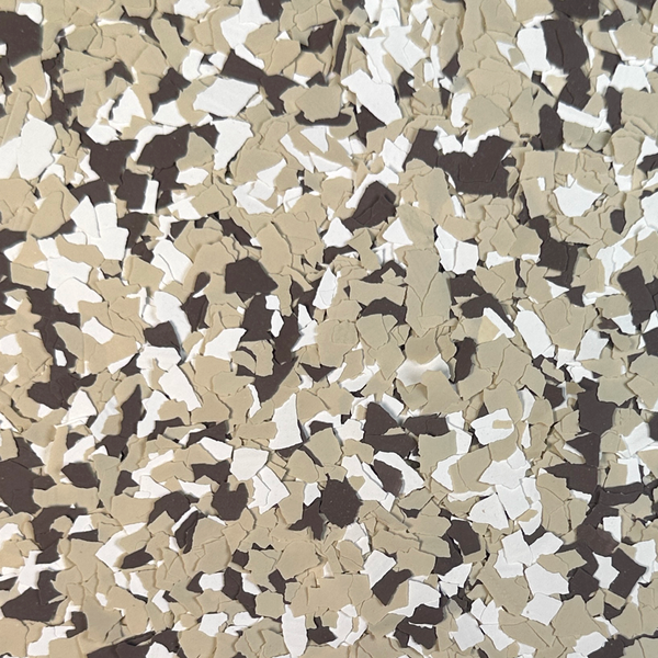 Hazelnut Garage Epoxy Flake Floor Complete Kit