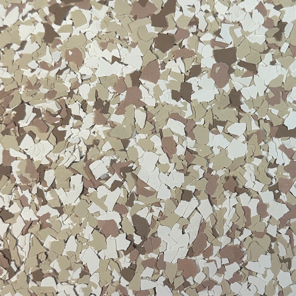 Medium Tan Garage Epoxy Flake Floor Complete Kit