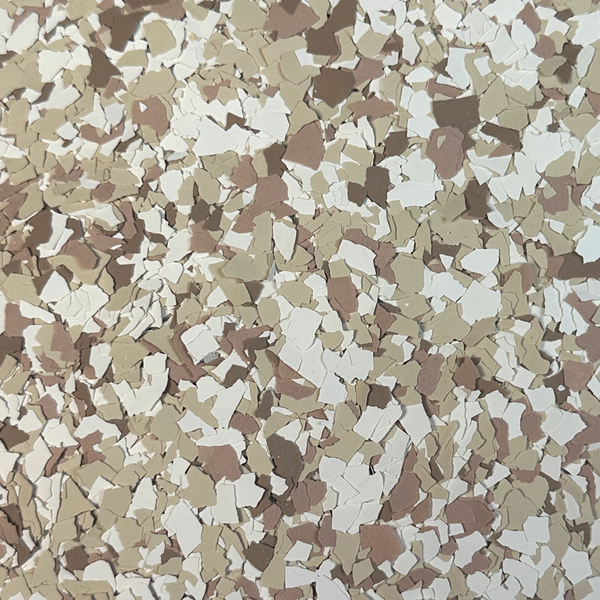 Medium Tan Garage Epoxy Flake Floor Complete Kit