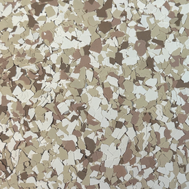 Medium Tan Garage Epoxy Flake Floor Complete Kit