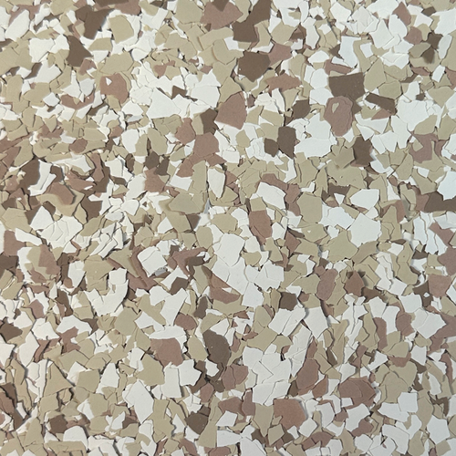 Medium Tan Garage Epoxy Flake Floor Complete Kit