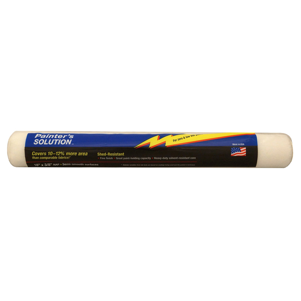 18” Painters Solution Roller Cover 3/8″ nap with 1/4″ end caps