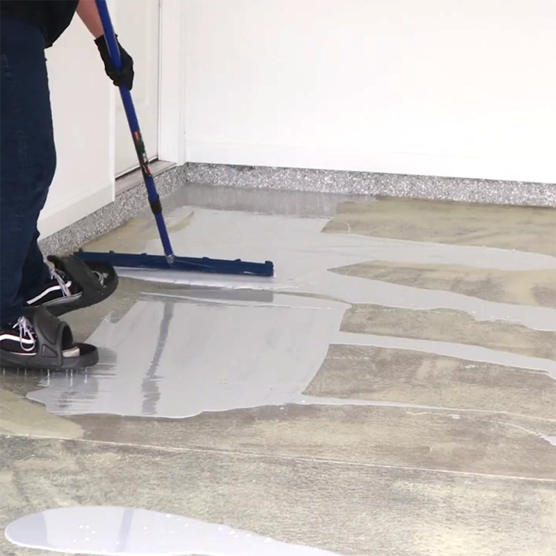 Step 11: Apply Epoxy Base-Coat on Concrete Floor