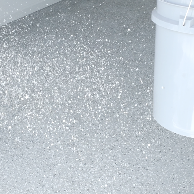 Step 12: Flake Broadcasting into Wet Epoxy