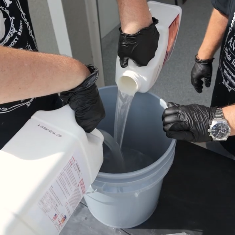 Step 15: Mix Polyaspartic Top-Coat